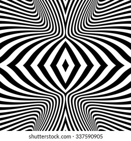 Pattern With Optical Illusion. Abstract Background. Optical Art. 3d Vector Illustration.