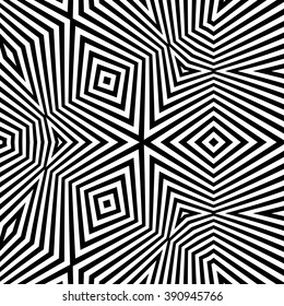 Pattern With Optical Illusion. Abstract Background. Optical Art. 3d Vector Illustration.
