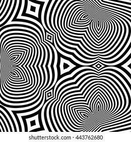 Pattern With Optical Illusion. Abstract Background. 3d Vector Illustration.
