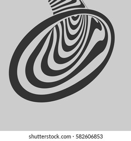 Pattern With Optical Illusion. Abstract Background. Optical Art. 3d Vector Illustration. 