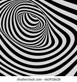 Pattern with optical illusion. Abstract background. 3D vector illustration.