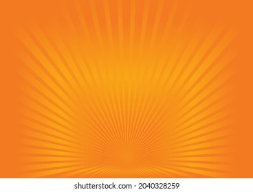 Pattern with optical illusion. Abstract orange sunburst background. Abstract 3D geometrical background. Vector illustration.Dynamic glow effect, circus banner.