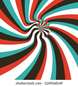 Patrón con ilusión óptica. Resumen de fondo rayado. Ilustración vectorial. 