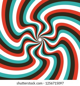 Pattern with optical illusion. Abstract striped background. Vector illustration. 
