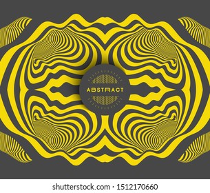 Pattern with optical illusion. Abstract striped background. Vector illustration.