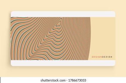 Pattern with optical illusion. Abstract striped background. 3d vector illustration. 