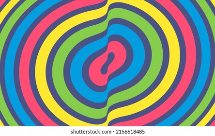 Pattern with optical illusion. Abstract striped background with ripple effect. Vector illustration.