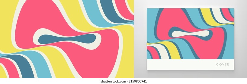 Pattern with optical illusion. Abstract striped background with ripple effect. Vector illustration.