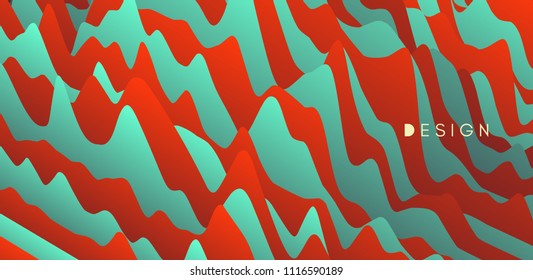 Pattern with optical illusion. Abstract wavy background. Futuristic vector illustration. 
