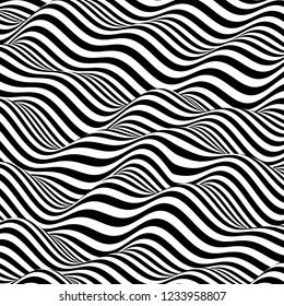 Black White Design Pattern Optical Illusion Stock Vector (Royalty Free ...