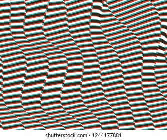Pattern with optical illusion. Black and white design. Abstract striped background. Vector illustration.