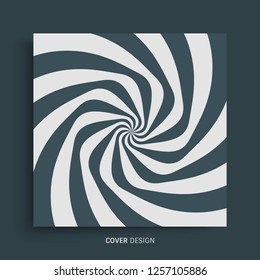 Pattern with optical illusion. Black and white design. Abstract striped background. Vector illustration. 