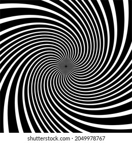 Pattern with optical illusion. Black and white design. Abstract striped background. Abstract 3D geometrical background. Vector illustration kaleidoscope.