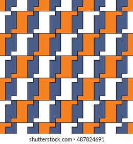 pattern with orange and blue