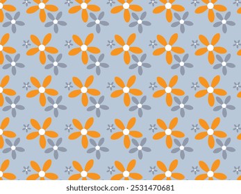 Cor padrão laranja e azul