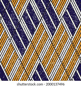 Muster mit orangefarbenen und blauen Linien _2_. Nahtlose Vektorgrafik eps10.