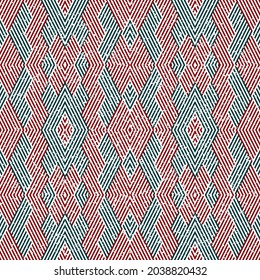 Pattern with orange and blue oblique lines. Seamless vector illustration eps 10.