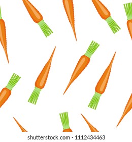 pattern with orange carrots. Vector illustration.