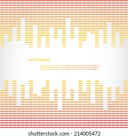 a pattern of orange color mosaic background. Vector. 
