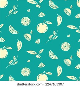 Pattern Orange fruit vector art