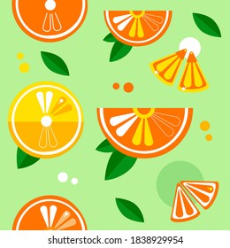  pattern with orange and lemon fruts