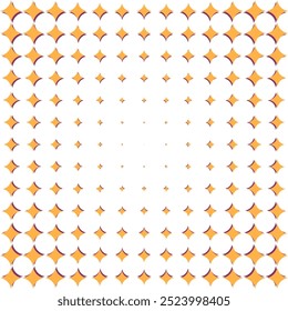 Un patrón de estrellas naranjas en un estilo cómico