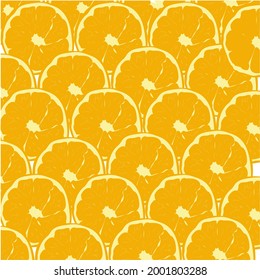 Pattern orange in summer vibes with white background