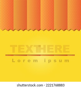 pattern, orange yellow background. vector, text here. banner template