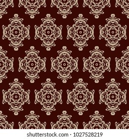 pattern oriental ornament. Textile print. Islamic vector design. Floral tiles.