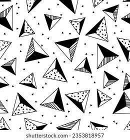 Pattern with origami figures. Abstract geometric background.