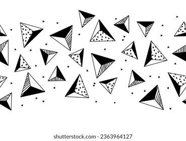 Pattern with origami figures. Abstract geometric background.