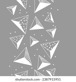 Pattern with origami figures. Abstract geometric background.
