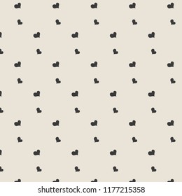 Pattern ornament with black hearts Vector illustration. Symbol love and Valentine's Day background