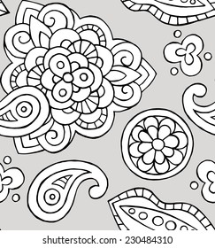 Pattern Ornament Black & White & Gray Ornate 