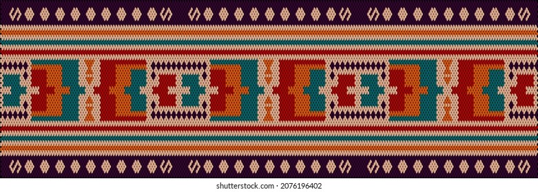 Pattern, ornament  ethnic, folk, geometric, mosaic for fabrics, interiors, ceramics and furniture in the Latin American style.