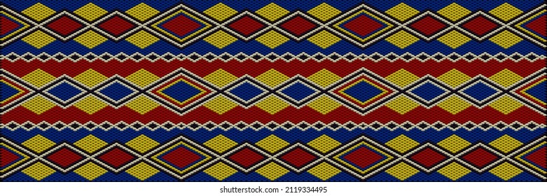 Pattern, ornament  ethnic, folk, geometric, mosaic for fabrics, interiors, ceramics and furniture in the Latin American style.