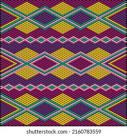 Patrón, ornamento étnico, folclórico, geométrico, mosaico para telas, interiores, cerámica y mobiliario de estilo latinoamericano.