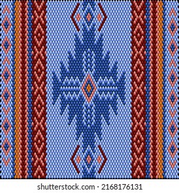 Pattern, ornament  ethnic, folk, geometric, mosaic for fabrics, interiors, ceramics and furniture in the Latin American style.
