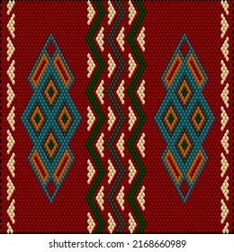 Pattern, ornament  ethnic, folk, geometric, mosaic for fabrics, interiors, ceramics and furniture in the Latin American style.