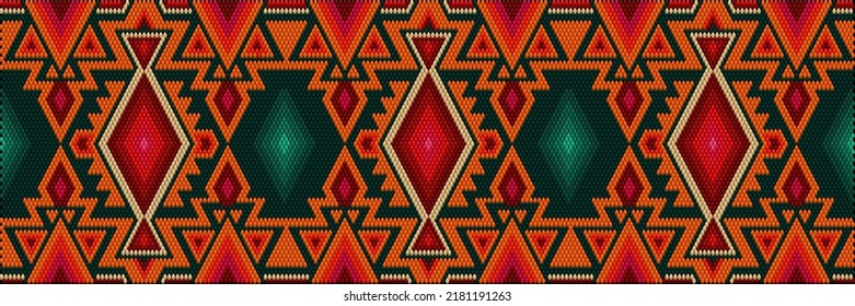 Patrón, ornamento étnico, folclórico, geométrico, mosaico para telas, interiores, cerámica y mobiliario de estilo latinoamericano.
