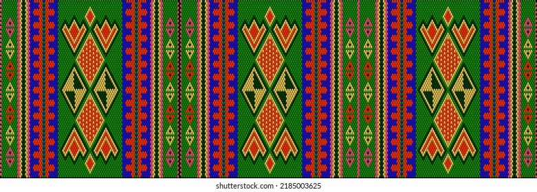 Pattern, ornament  ethnic, folk, geometric, mosaic for fabrics, interiors, ceramics and furniture in the Latin American style.