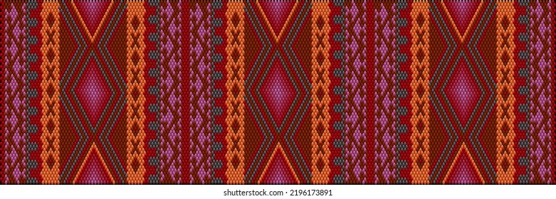 Pattern, ornament  ethnic, folk, geometric, mosaic for fabrics, interiors, ceramics and furniture in the Latin American style.