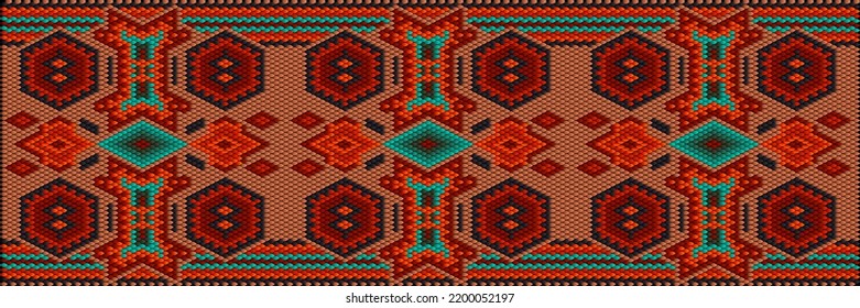 Pattern, ornament  ethnic, folk, geometric, mosaic for fabrics, interiors, ceramics and furniture in the Latin American style.