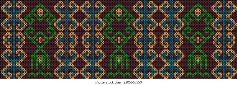 Pattern, ornament  ethnic, folk, geometric, mosaic for fabrics, interiors, ceramics and furniture in the Latin American style.