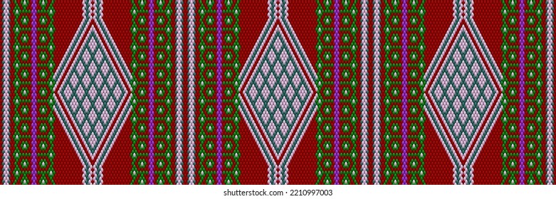 Pattern, ornament  ethnic, folk, geometric, mosaic for fabrics, interiors, ceramics and furniture in the Latin American style.