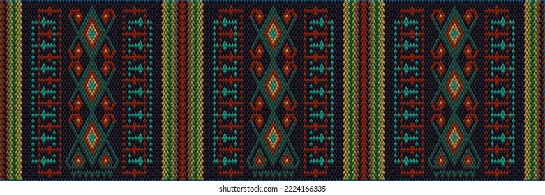 Pattern, ornament  ethnic, folk, geometric, mosaic for fabrics, interiors, ceramics and furniture in the Latin American style.