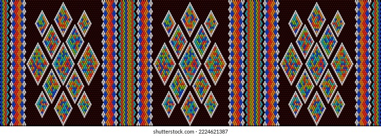 Pattern, ornament  ethnic, folk, geometric, mosaic for fabrics, interiors, ceramics and furniture in the Latin American style.