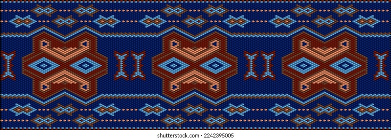 Pattern, ornament  ethnic, folk, geometric, mosaic for fabrics, interiors, ceramics and furniture in the Latin American style.