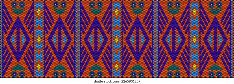 Pattern, ornament  ethnic, folk, geometric, mosaic for fabrics, interiors, ceramics and furniture in the Latin American style.