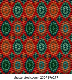 Pattern, ornament  ethnic, folk, geometric, mosaic for fabrics, interiors, ceramics and furniture in the Latin American style.